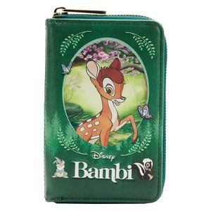 Loungefly Disney Bambi Wallet Characters Book Zip Around New